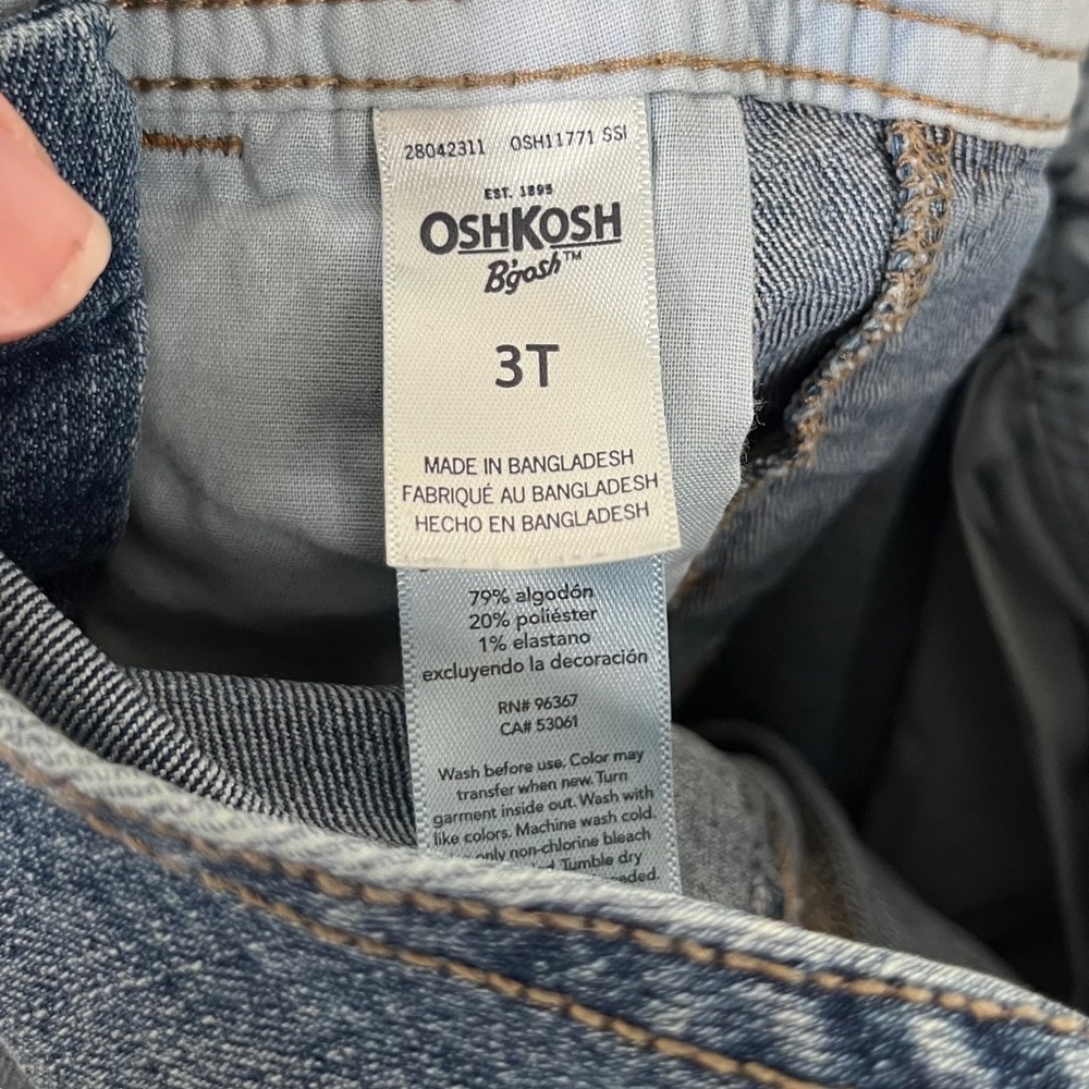 Oshkosh B'gosh Vestbak Overalls Size 3T Denim Jean - Picture 8 of 9